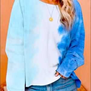 Blue Tie Dye Sweatshirt